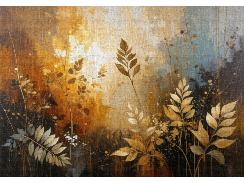 Abstract Golden Growth - AI Art Wall Mural for Contemporary Interiors Abstract Golden Growth - AI Art Wall Mural for Contemporary Interiors