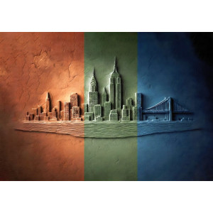 Chromatic Metropolis - AI Art Wall Mural for Contemporary Interiors Chromatic Metropolis - AI Art Wall Mural for Contemporary Interiors | Wall4Soul