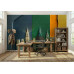 Architectural Prism Skyline - AI Art Wall Mural for Contemporary Interiors
