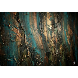 Verdigris Patina - AI Art Wall Mural for Contemporary Interiors | Wall4Soul
