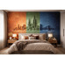 Chromatic Metropolis - AI Art Wall Mural for Contemporary Interiors