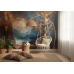 Golden Drift Horizon - AI Art Wall Mural for Contemporary Interiors