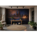 Midnight Metropolis Relief - AI Art Wall Mural for Contemporary Interiors