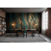 Verdigris Patina - AI Art Wall Mural for Contemporary Interiors