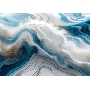 Abstract Ocean - AI Art Wall Mural for Contemporary Interiors Abstract Ocean - AI Art Wall Mural for Contemporary Interiors | Wall4Soul