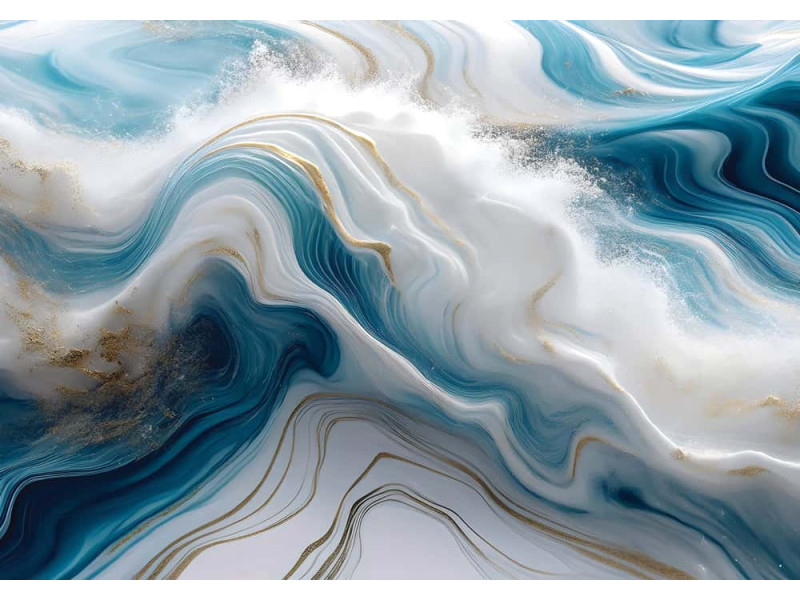 Abstract Ocean - AI Art Wall Mural for Contemporary Interiors
