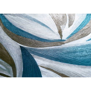 Teal Tide Ocean Waves - Calming AI Wall Mural