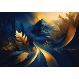 Mountain of Dreams - AI Art Wall Mural for Contemporary Interiors