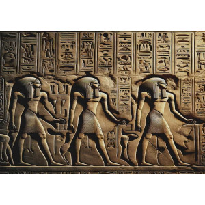 Egyptian Tomb - AI Art Wall Mural for Contemporary Interiors