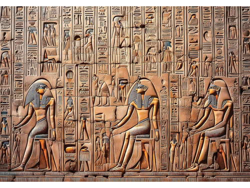 Egyptian Gods & Goddesses - AI Art Wall Mural for Contemporary Interiors