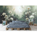 Misty Green Floral - AI Art Wall Mural for Contemporary Interiors