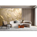 Golden Meadow Whisper - AI Art Wall Mural for Contemporary Interiors
