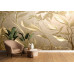 Golden Meadow Whisper - AI Art Wall Mural for Contemporary Interiors