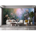 Twilight Blue Floral - AI Art Wall Mural for Contemporary Interiors