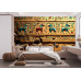 Stylized Egyptian Figures - AI Art Wall Mural for Contemporary Interiors