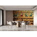Stylized Egyptian Figures - AI Art Wall Mural for Contemporary Interiors