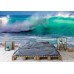 Powerful Ocean Wave - AI Art Wall Mural for Contemporary Interiors