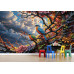 Autumnal Birds - AI Art Wall Mural for Contemporary Interiors Autumnal Birds - AI Art Wall Mural for Contemporary Interiors