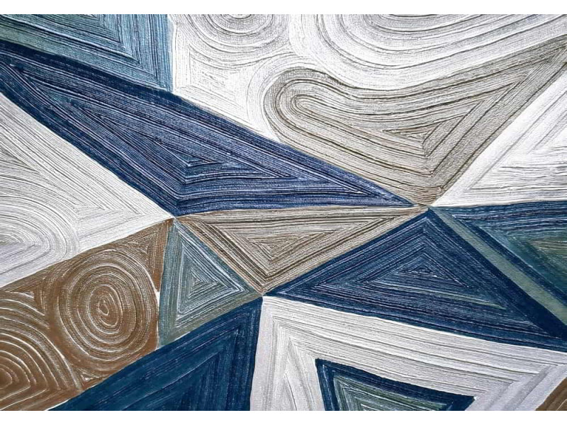 Geometric Harmony Abstract Design - Modern AI Wall Mural