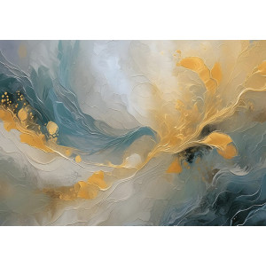 Celestial Flow Star Patterns - Cosmic AI Wall Mural