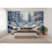 Winter Path Stillness - AI Art Wall Mural for Contemporary Interiors