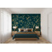 Royal Indigo - Ornamental Garden - AI Art Wall Mural for Contemporary Interiors
