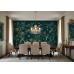 Royal Indigo - Ornamental Garden - AI Art Wall Mural for Contemporary Interiors