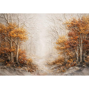 Autumn Glow Relief - AI Art Wall Mural for Contemporary Interiors Autumn Glow Relief - AI Art Wall Mural for Contemporary Interiors | Wall4Soul