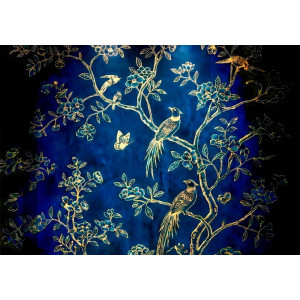 Emerald Garden - Ornamental Garden - AI Art Wall Mural for Contemporary Interiors