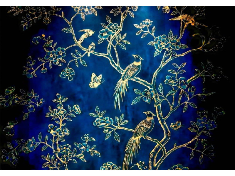 Emerald Garden - Ornamental Garden - AI Art Wall Mural for Contemporary Interiors Emerald Garden - Ornamental Garden - AI Art Wall Mural for Contemporary Interiors