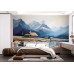 Tranquil Reflections Mountain - AI Art Wall Mural for Contemporary Interiors