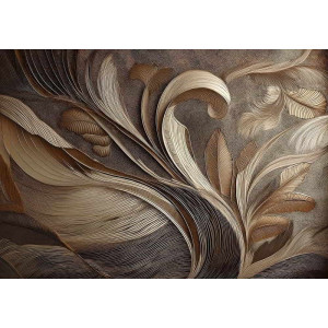 The Deep Swan's Coil Elegant Curve - Graceful - AI Art Wall Mural for Contemporary Interiors | Wall4Soul