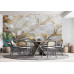 Luxurious Gold Floral - AI Art Wall Mural for Contemporary Interiors