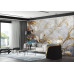 Luxurious Gold Floral - AI Art Wall Mural for Contemporary Interiors