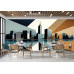 New York Cityscape in Teal - AI Art Wall Mural for Contemporary Interiors
