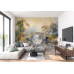 Stone Bridge Over Tranquil River Mural - AI Art Wall Mural for Contemporary Interiors