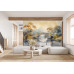 Stone Bridge Over Tranquil River Mural - AI Art Wall Mural for Contemporary Interiors