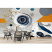 Abstract Geometric Art with Pop of Color - Modern AI Wall Mural Abstract Geometric Art with Pop of Color - Modern AI Wall Mural