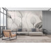 Veil of Whispers Abstract Leaf - AI Art Wall Mural for Contemporary Interiors