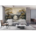 Misty Bridge - AI Art Wall Mural for Contemporary Interiors