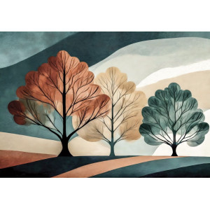 Abstract Tree Composition Nature Art - Organic AI Wall Mural Abstract Tree Composition Nature Art - Organic AI Wall Mural | Wall4Soul