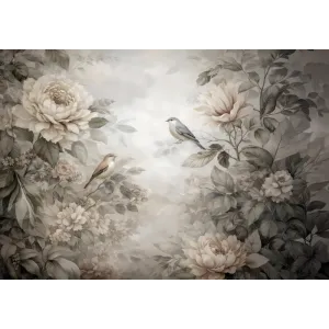 Vintage Birds & Peonies | Wall4Soul