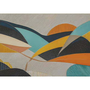 Geometric Serenade Pattern Design - Elegant AI Wall Mural Geometric Serenade Pattern Design - Elegant AI Wall Mural