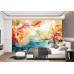 Dancing Colors Abstract Art - Vibrant AI Wall Mural