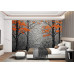 Echoes of Fall - AI Art Wall Mural for Contemporary Interiors