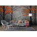 Echoes of Fall - AI Art Wall Mural for Contemporary Interiors