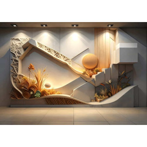 The Architect's Garden - AI Art Wall Mural for Contemporary Interiors