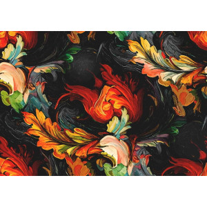 Baroque Inferno - AI Art Wall Mural for Contemporary Interiors Baroque Inferno - AI Art Wall Mural for Contemporary Interiors | Wall4Soul