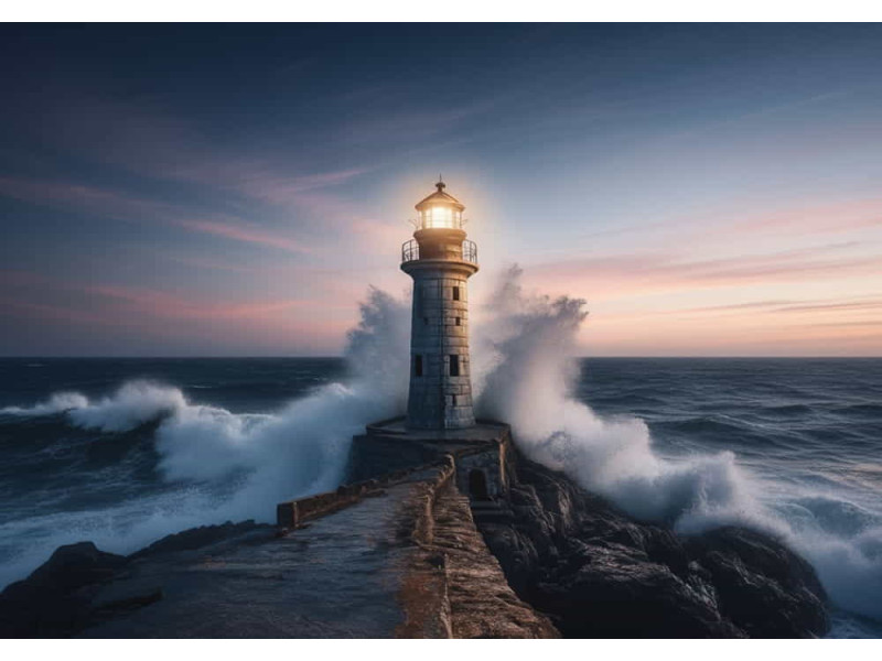 The Quiet Guardian - AI Art Wall Mural for Contemporary Interiors