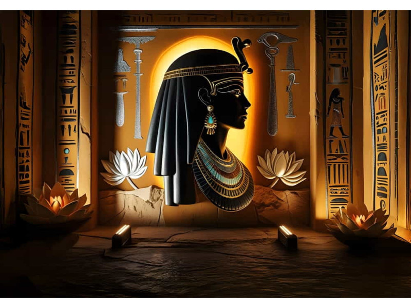 Egyptian Profile - AI Art Wall Mural for Contemporary Interiors Egyptian Profile - AI Art Wall Mural for Contemporary Interiors